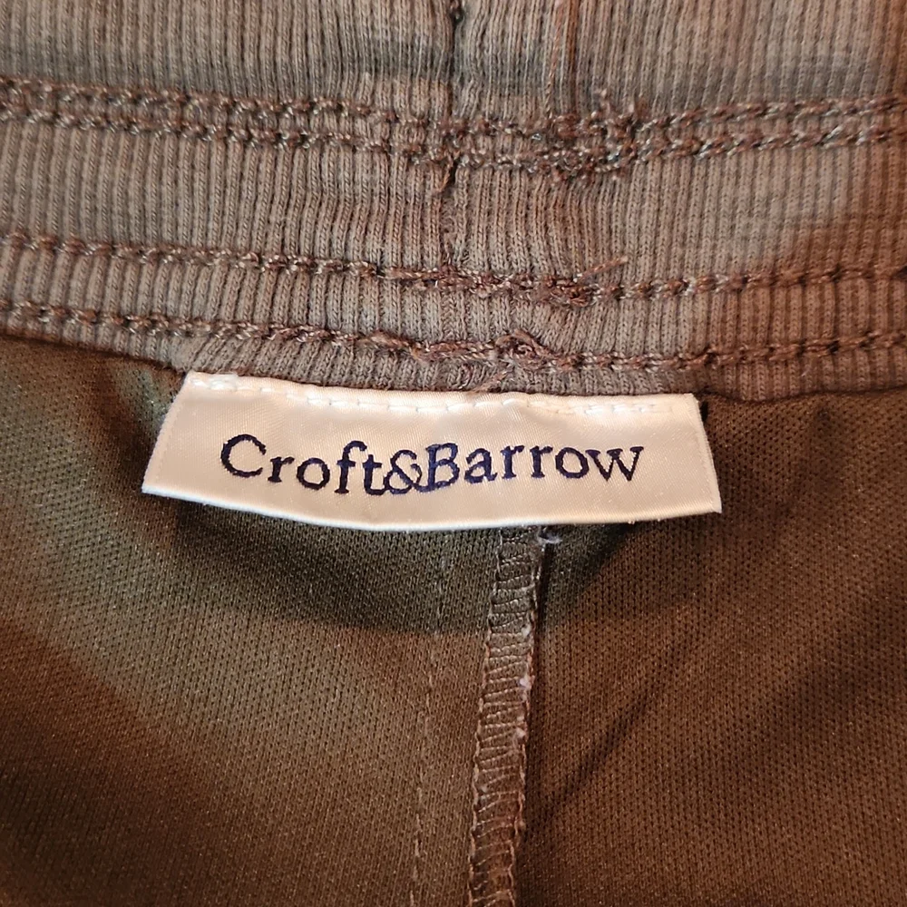 CROFT & BARROW 14 PLUS SIZE MILITARY GREEN DRAWSTRING STRETCH CARGO MINI SKIRT - Picture 3 of 5